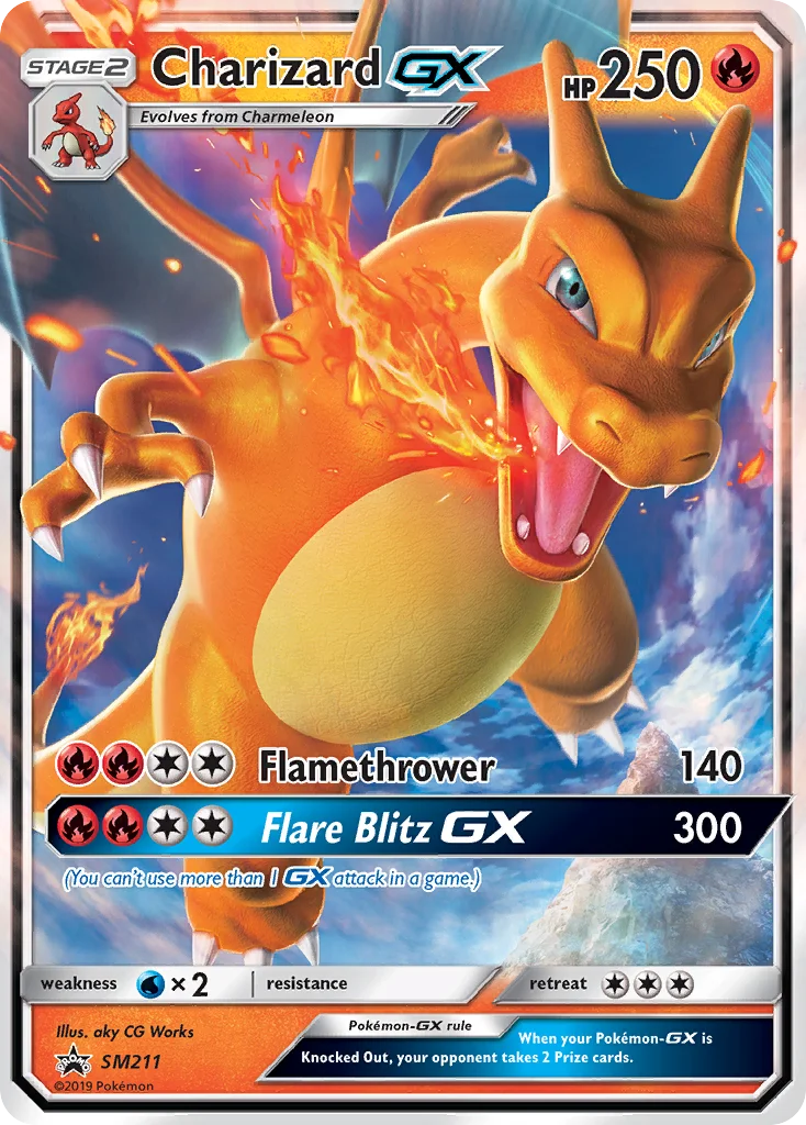 Carte Pokémon Dracaufeu GX — Promos Soleil et Lune