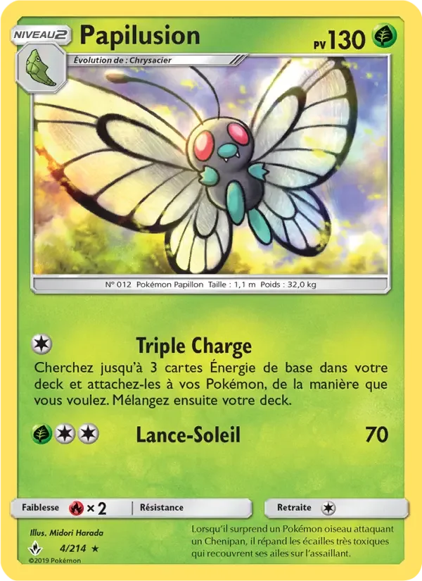 Carte Pokémon Papilusion — Alliance Infaillible