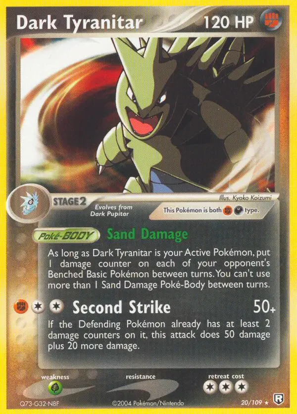 Carte Pokémon Dark Tyranocif — EX Team Rocket Returns