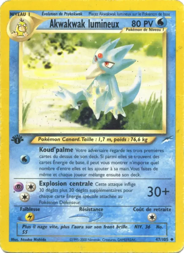 Carte Pokémon Akwakwak lumineux — Neo Destiny
