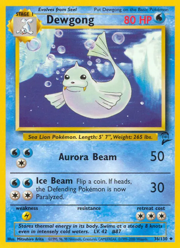 Carte Pokémon Lamantine — Base Set 2