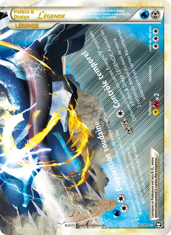 Carte Pokémon Palkia & Dialga LÉGENDE — Triomphe