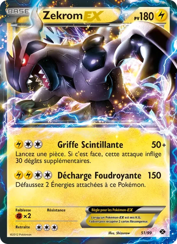 Carte Pokémon Zekrom-EX — Destinées Futures