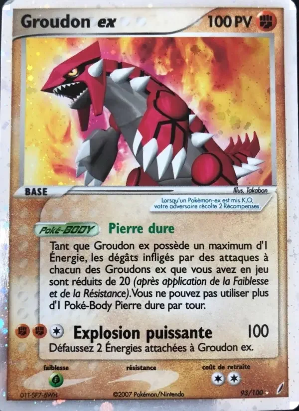 Carte Pokémon Groudon ex — Gardiens de Cristal