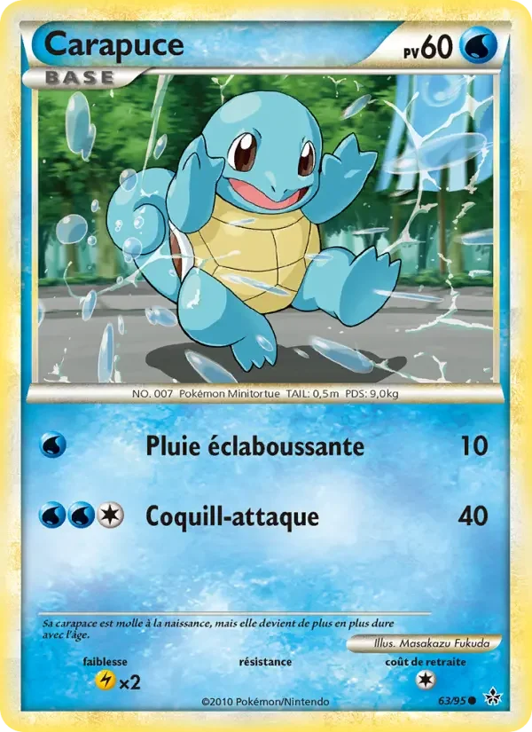 Carte Pokémon Carapuce — Déchaînement