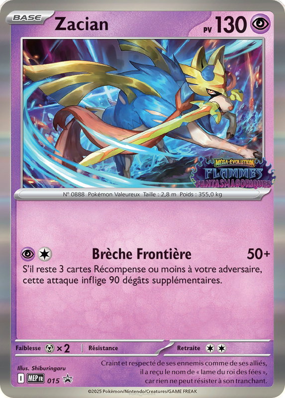 Carte Pokémon Zacian — Promos Méga-Évolution
