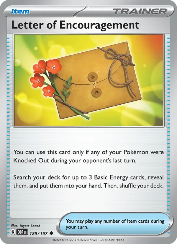 Carte Letter of Encouragement