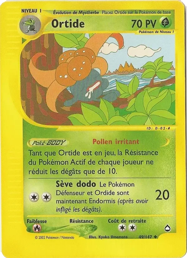 Carte Pokémon Ortide — Aquapolis