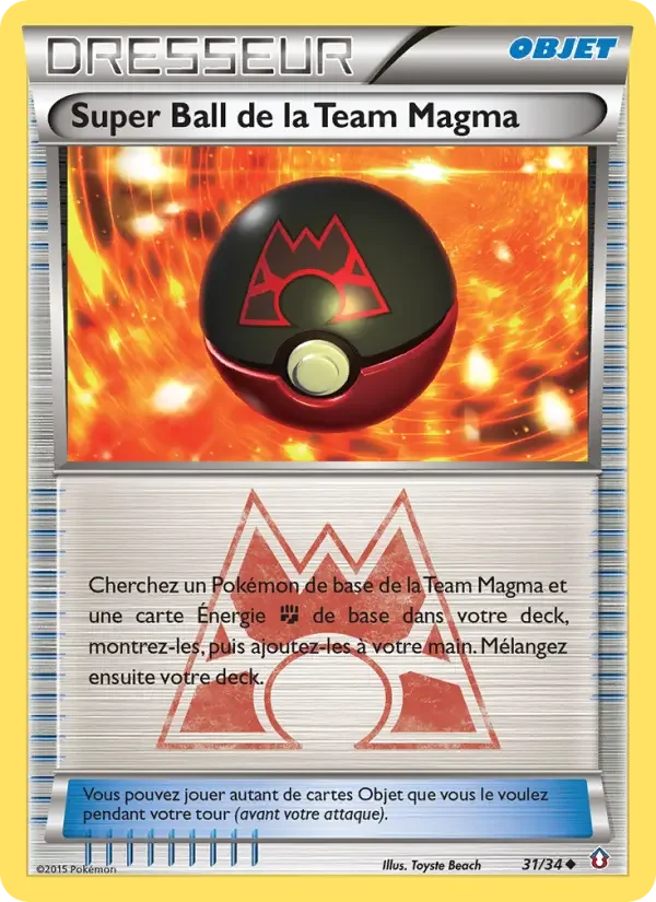 Carte Super Ball de la Team Magma