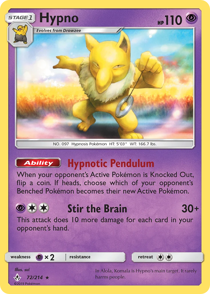 Carte Pokémon Hypnomade — Alliance Infaillible