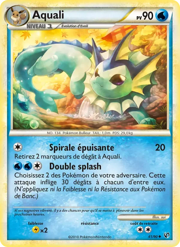 Carte Pokémon Aquali — Indomptable