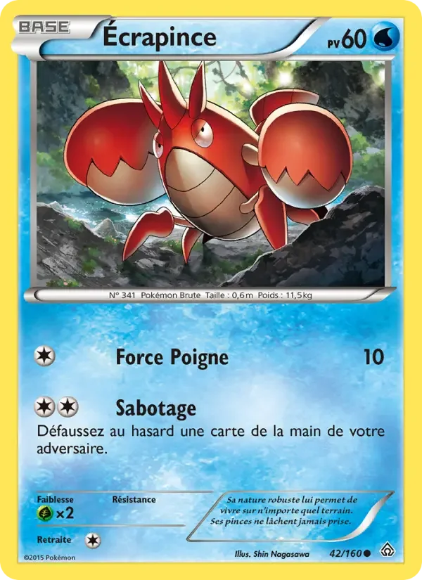 Carte Pokémon Écrapince — Primo-Choc