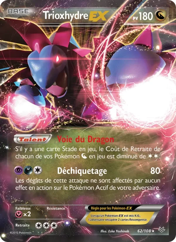 Carte Pokémon Trioxhydre EX — Ciel Rugissant