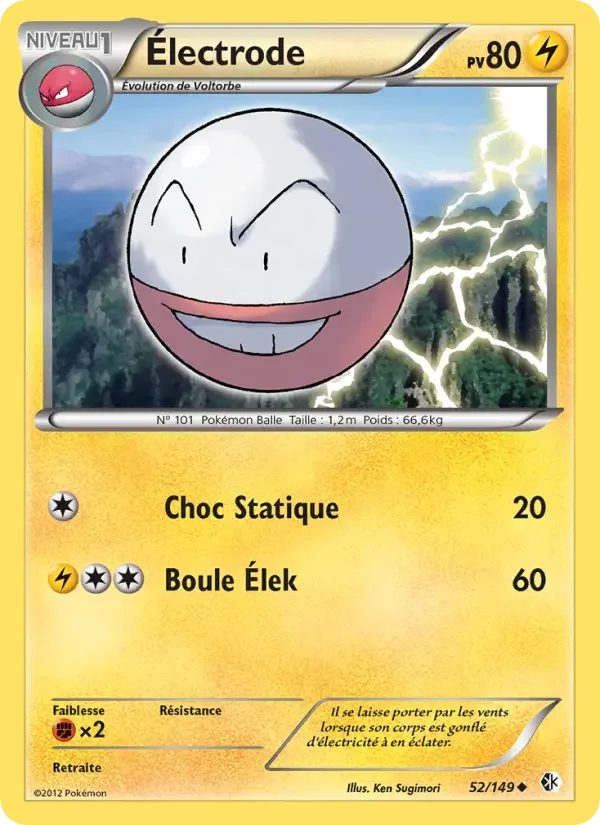 Carte Pokémon Électrode — Frontières Franchies