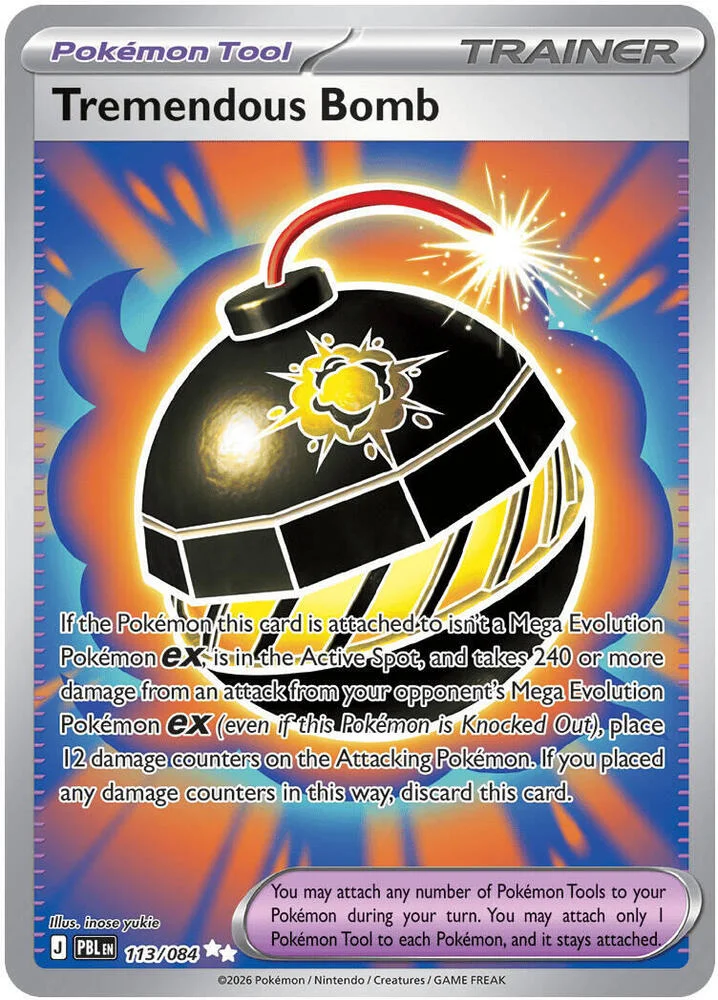 Carte Pokémon Tremendous Bomb — Nuit Noire