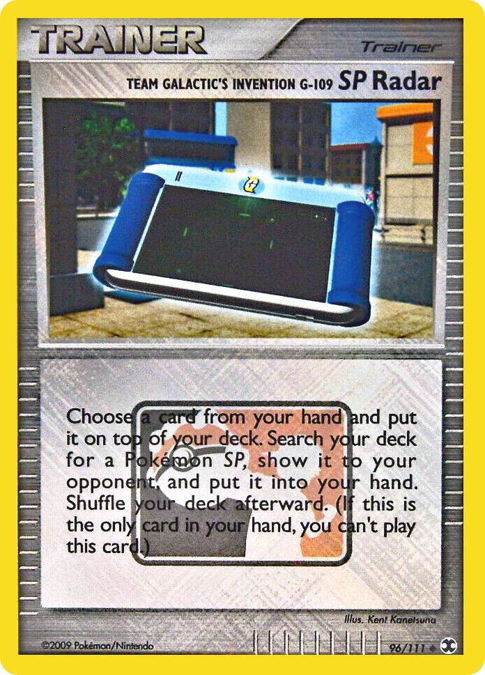 Carte Pokémon Team Galactic's Invention G-109 SP Radar — Promos HeartGold SoulSilver