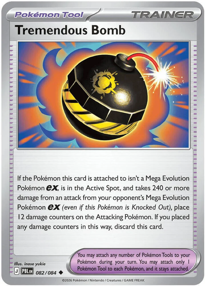 Carte Pokémon Tremendous Bomb — Nuit Noire