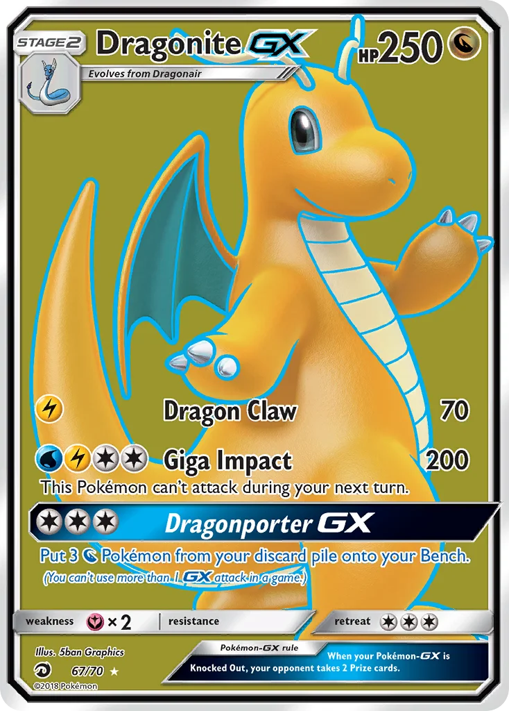 Carte Pokémon Dracolosse GX — Majesté des Dragons