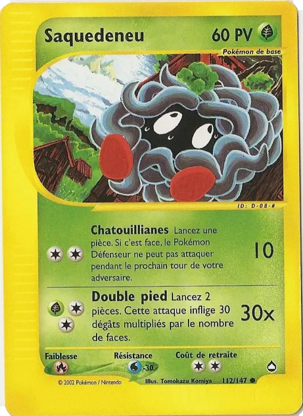 Carte Pokémon Saquedeneu — Aquapolis