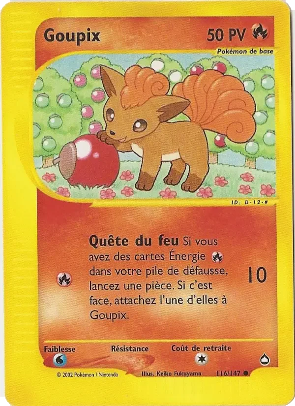 Carte Pokémon Goupix — Aquapolis