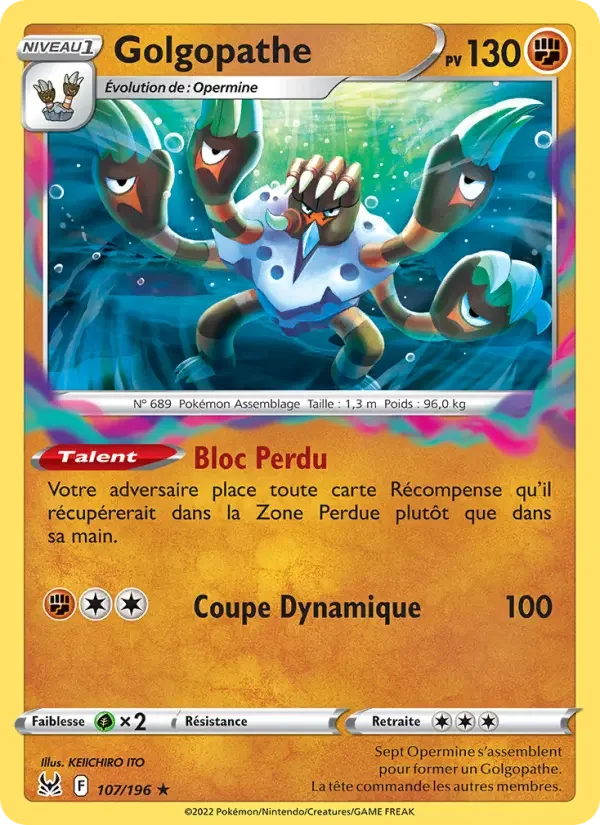 Carte Pokémon Golgopathe — Origine Perdue