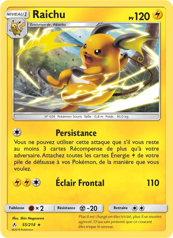 Carte Pokémon Raichu — Alliance Infaillible
