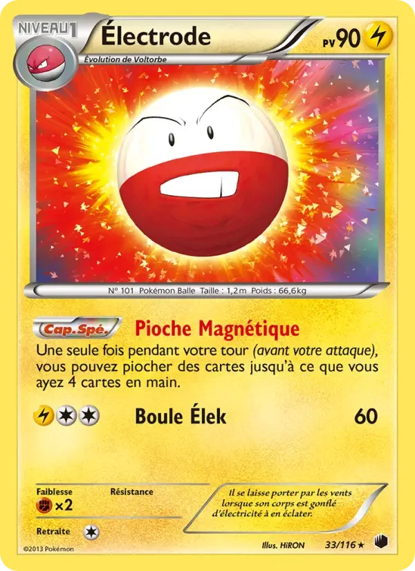Carte Pokémon Électrode — Glaciation Plasma
