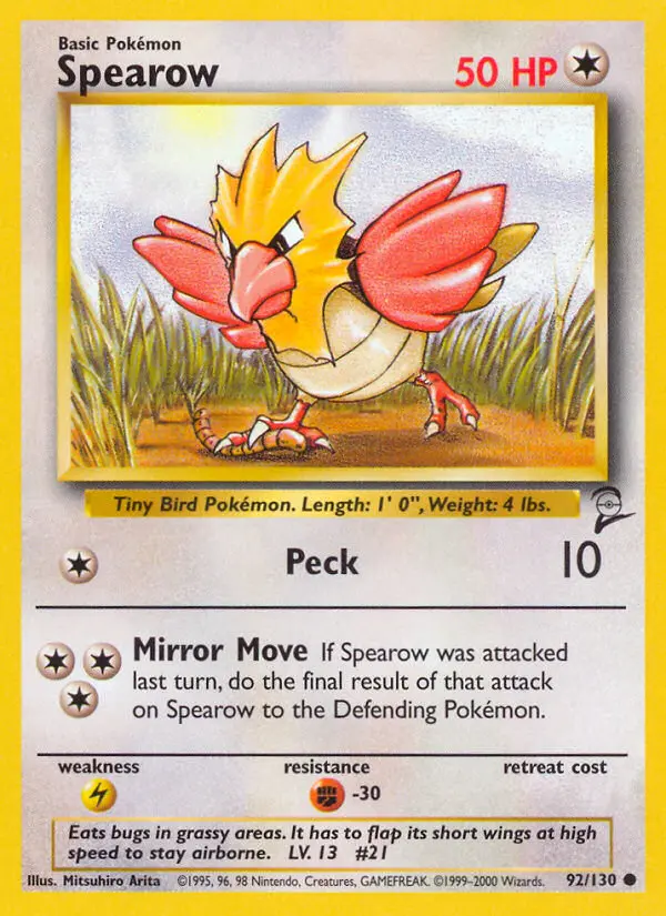 Carte Pokémon Piafabec — Base Set 2