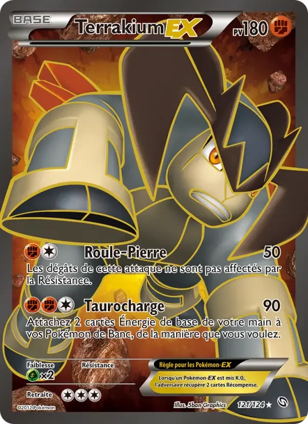 Carte Pokémon Terrakium-EX — Dragons Exaltés