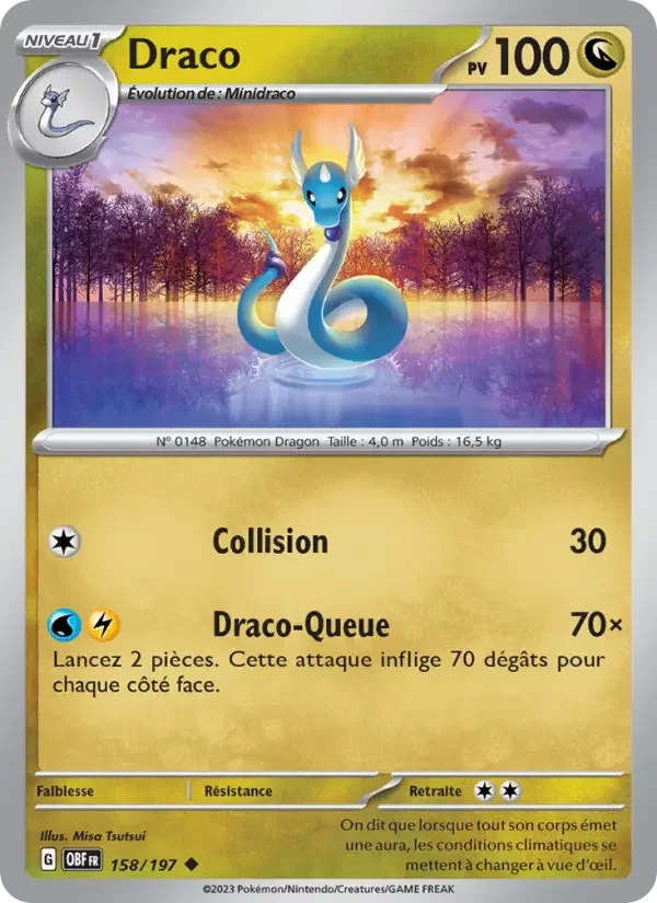 Carte Pokémon Draco — Flammes Obsidiennes