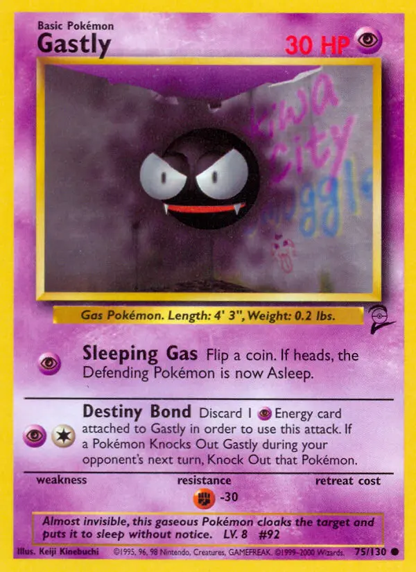 Carte Pokémon Fantominus — Base Set 2