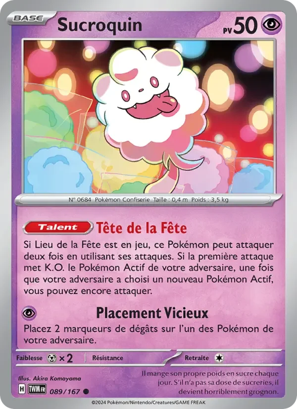 Carte Pokémon Sucroquin — Mascarade Crépusculaire