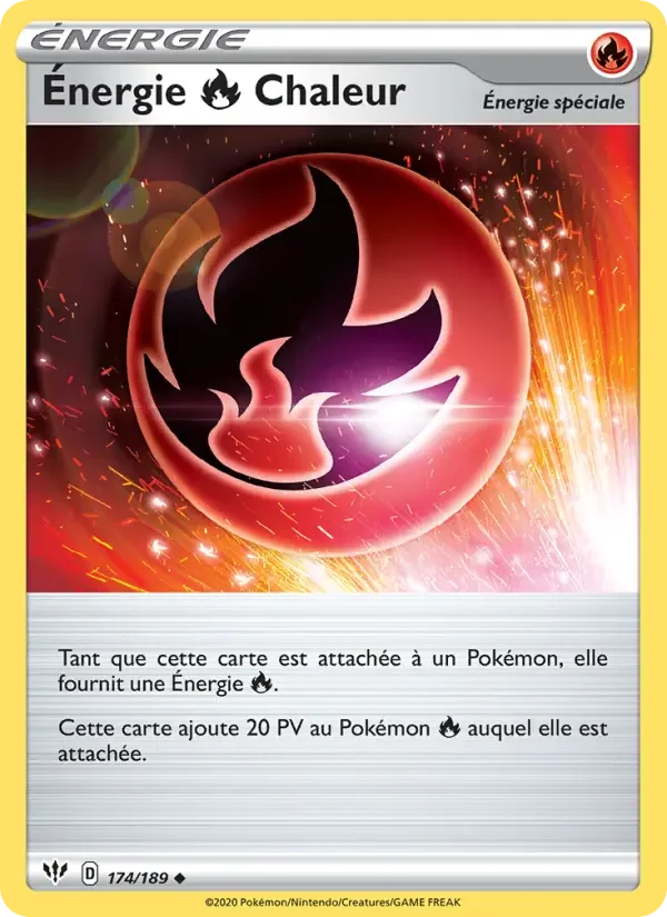 Carte Pokémon Énergie Fire Chaleur — Ténèbres Embrasées