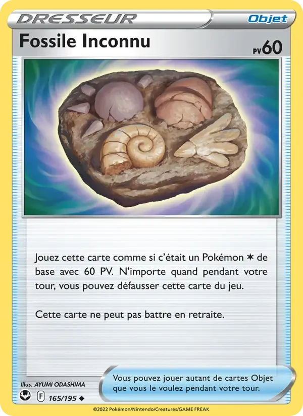 Carte Fossile Inconnu