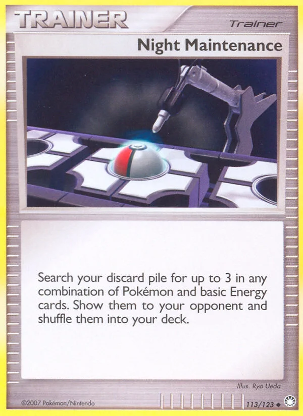 Carte Maintenance nocturne