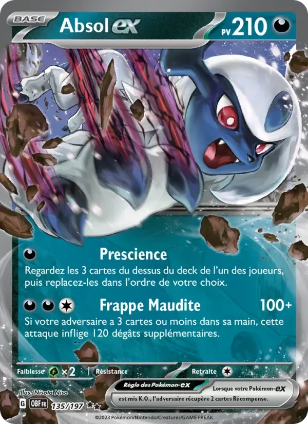 Carte Pokémon Absol-ex — Flammes Obsidiennes