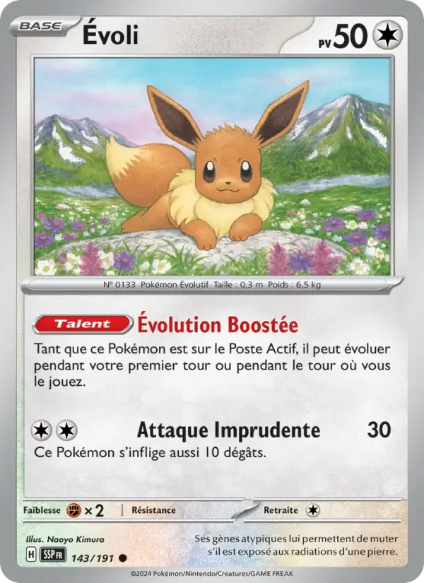 Carte Pokémon Évoli — Étincelles Déferlantes