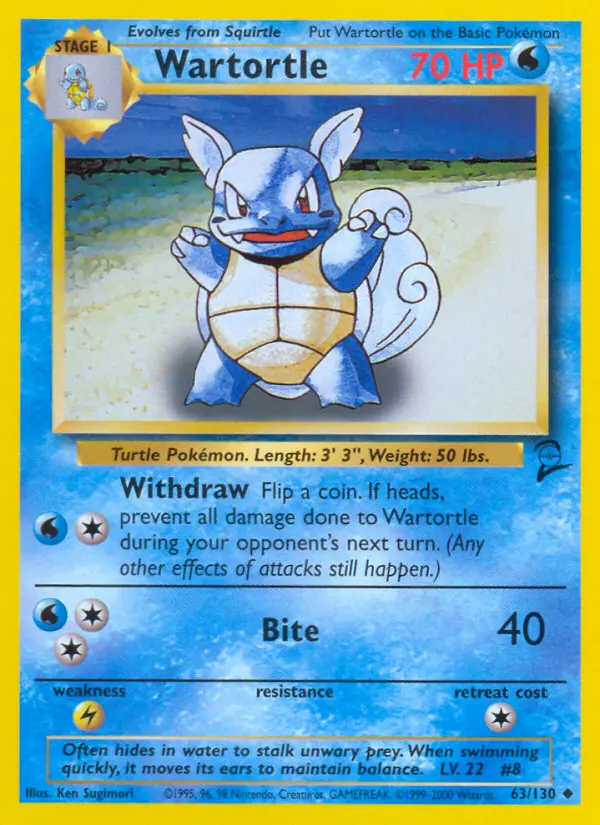 Carte Pokémon Carabaffe — Base Set 2