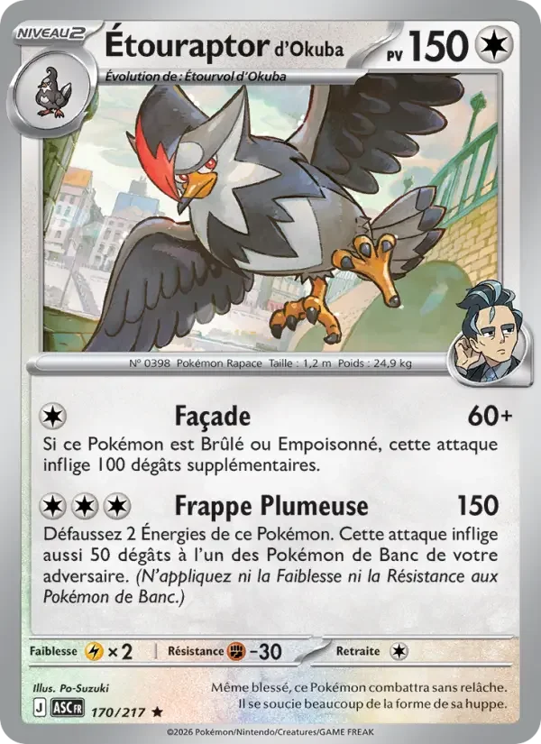 Carte Étouraptor d'Okuba