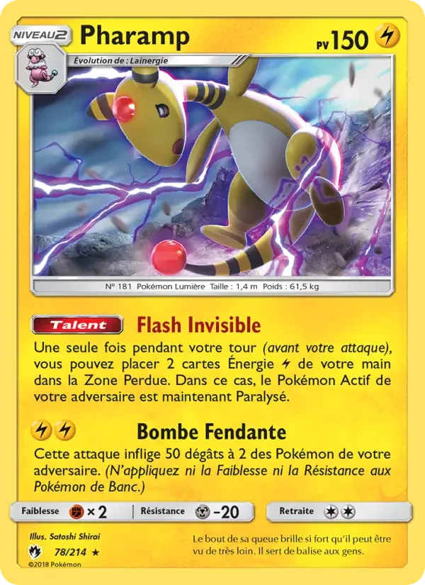 Carte Pokémon Pharamp — Tonnerre Perdu