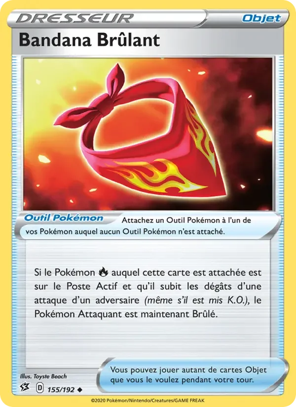 Carte Pokémon Bandana Brûlant — Clash des Rebelles