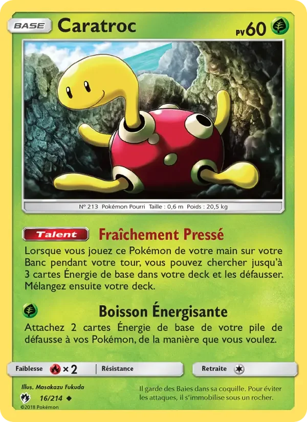 Carte Pokémon Caratroc — Tonnerre Perdu
