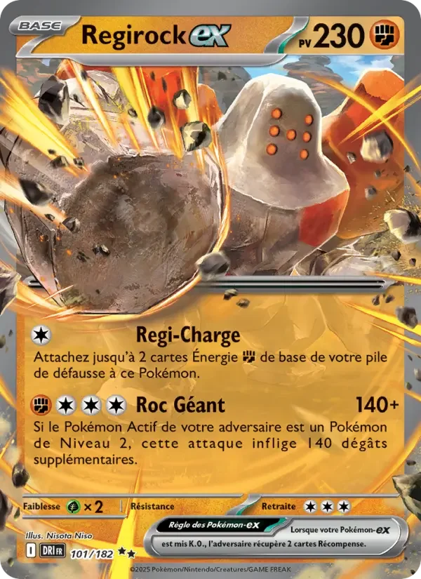Carte Pokémon Regirock-ex — Rivalités Destinées