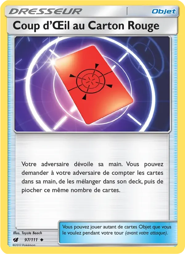 Carte Coup d’Œil au Carton Rouge