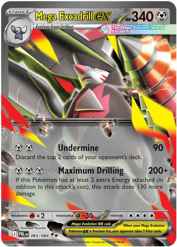 Carte Pokémon Mega Excadrill ex — Nuit Noire
