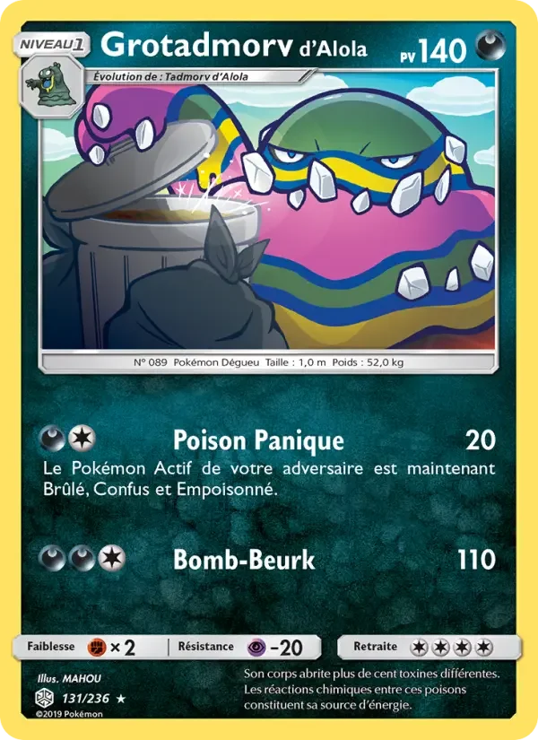 Carte Pokémon Grotadmorv d’Alola — Éclipse Cosmique
