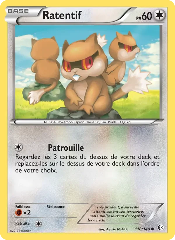 Carte Pokémon Ratentif — Frontières Franchies
