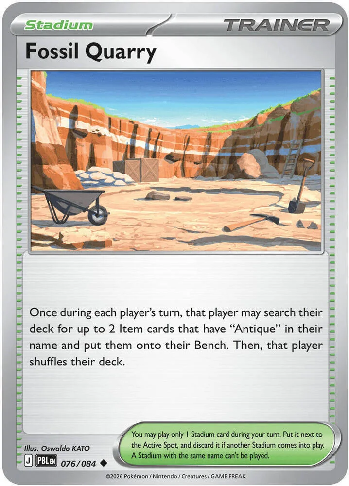 Carte Pokémon Fossil Quarry — Nuit Noire