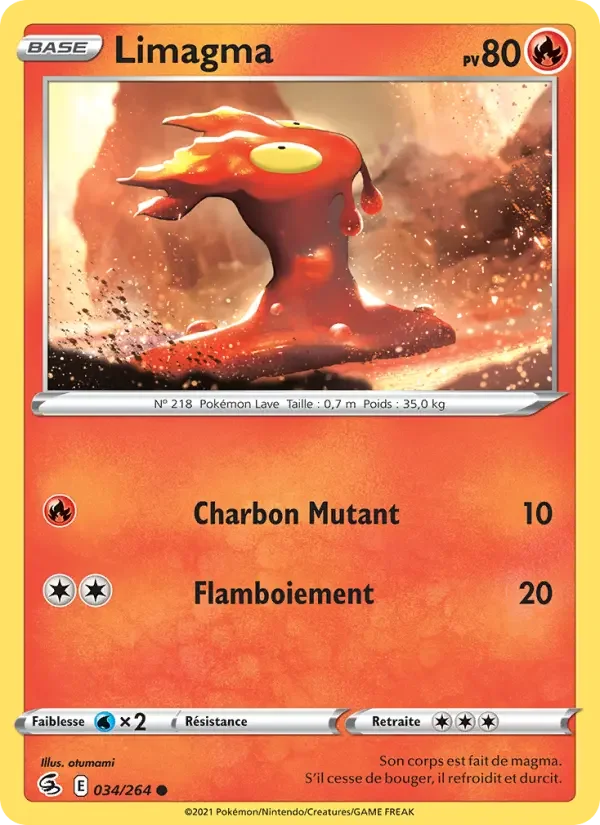 Carte Pokémon Limagma — Poing de Fusion