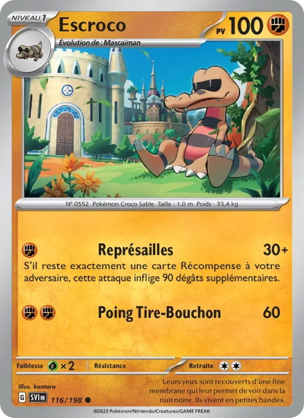 Carte Pokémon Escroco — Écarlate et Violet